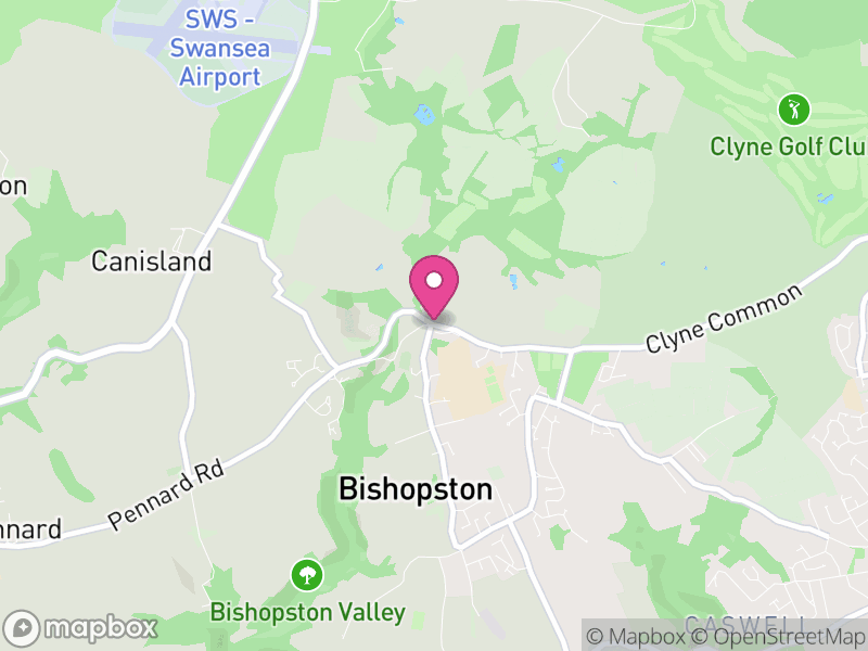 Map of Bishopston, Swansea