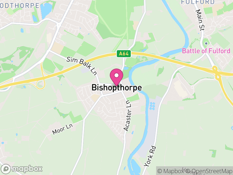 Map of Bishopthorpe, York