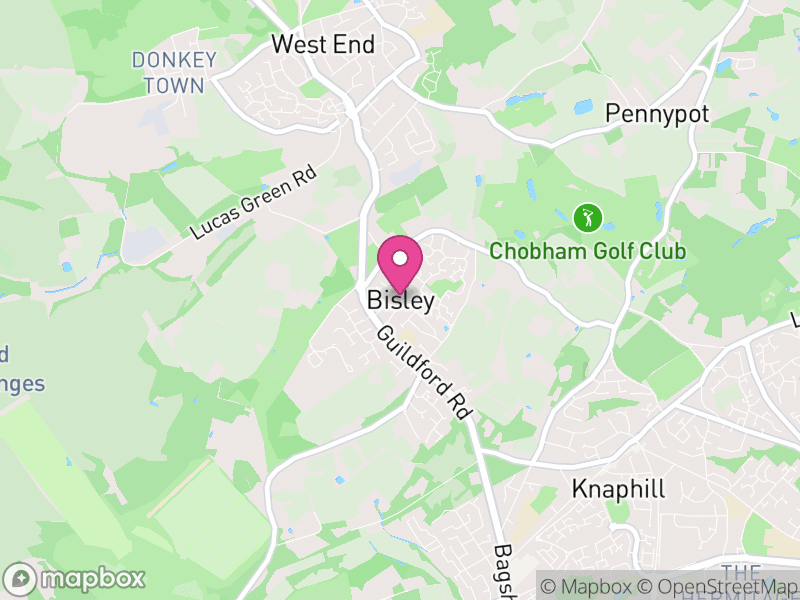 Map of Bisley, Surrey Heath