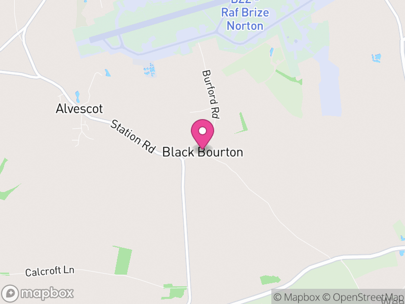 Map of Black Bourton, West Oxfordshire
