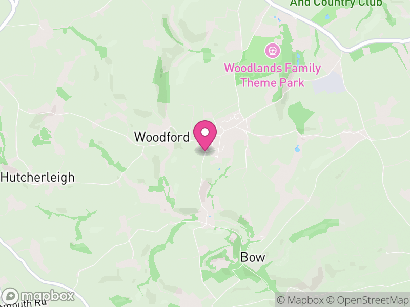 Map of Blackawton, South Hams