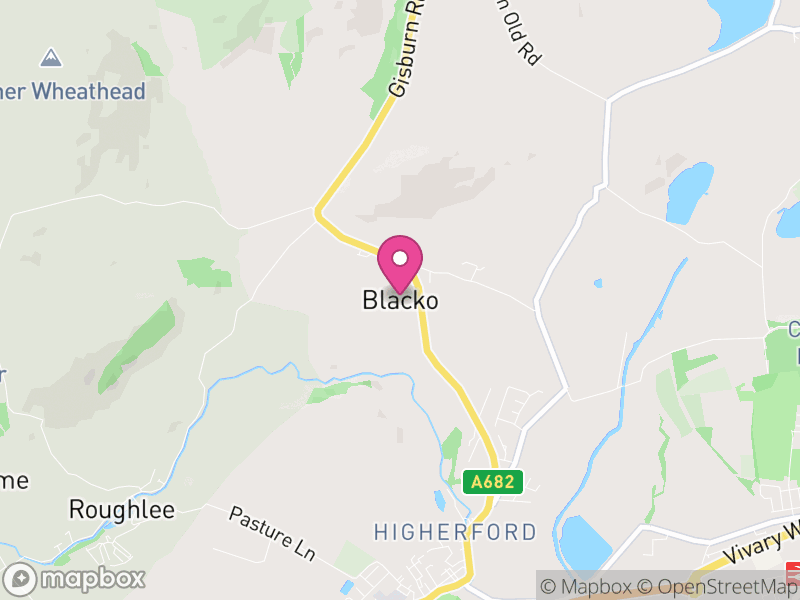 Map of Blacko, Pendle