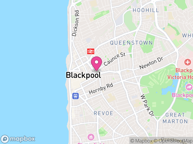 Map of Blackpool, England