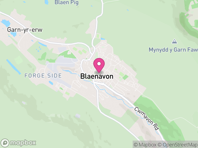 Map of Blaenavon, Torfaen