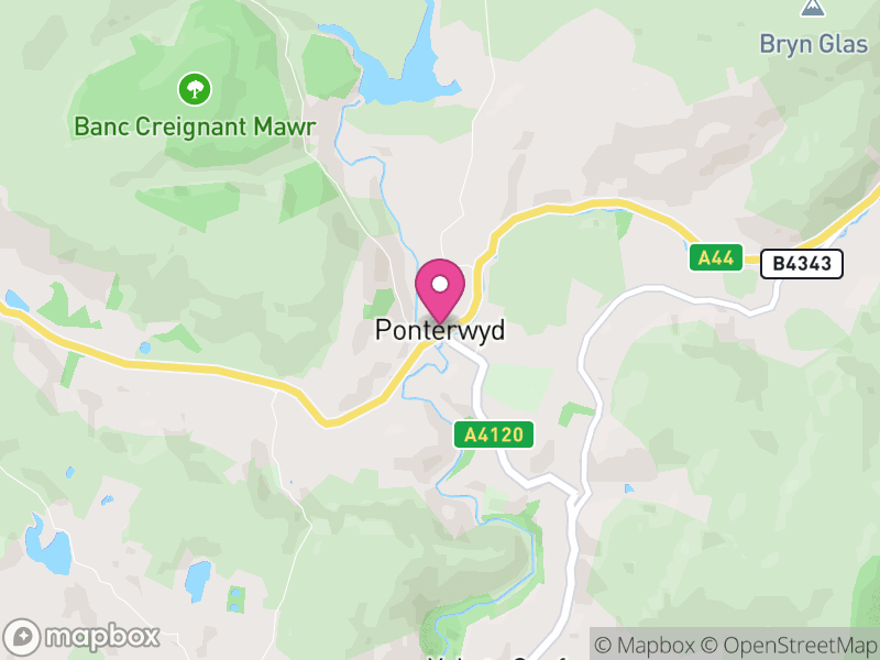 Map of Blaenrheidol, Ceredigion