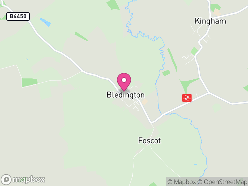 Map of Bledington, Cotswold