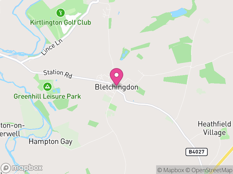 Map of Bletchingdon, Cherwell