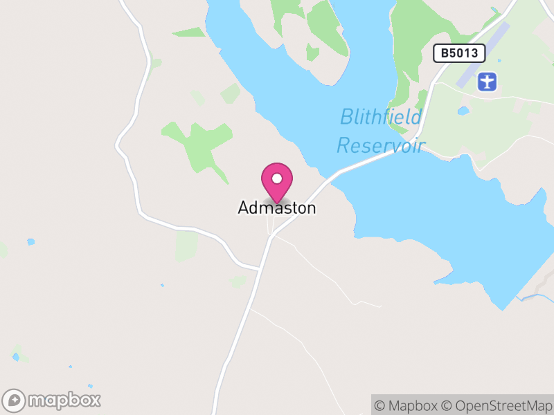 Map of Blithfield, East Staffordshire