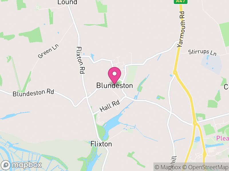 Map of Blundeston, East Suffolk