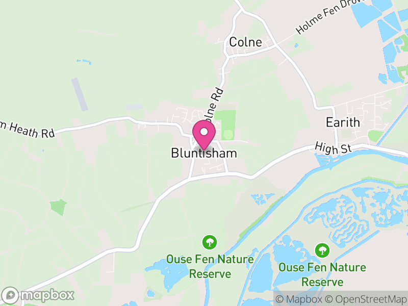 Map of Bluntisham, Huntingdonshire