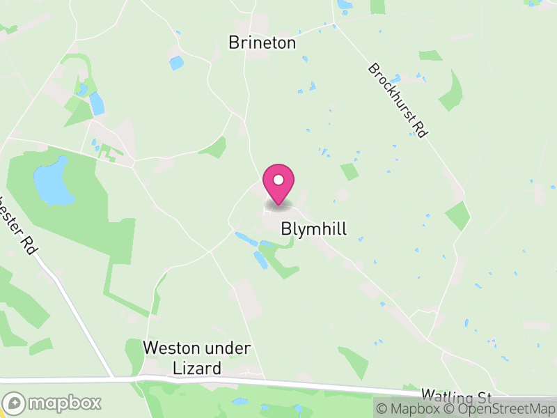 Map of Blymhill and Weston-under-Lizard, South Staffordshire