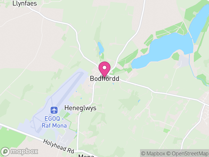 Map of Bodffordd, Ynys Môn / Isle of Anglesey