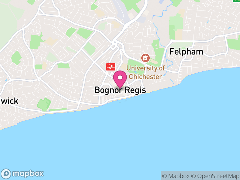 Map of Bognor Regis, Arun