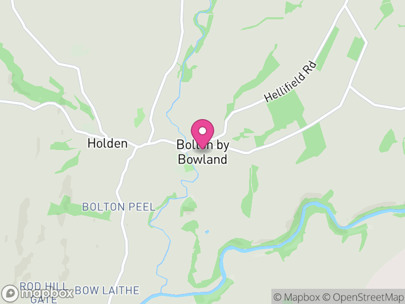 Map of Bolton-by-Bowland, Ribble Valley