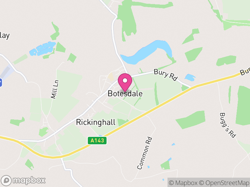 Map of Botesdale, Mid Suffolk