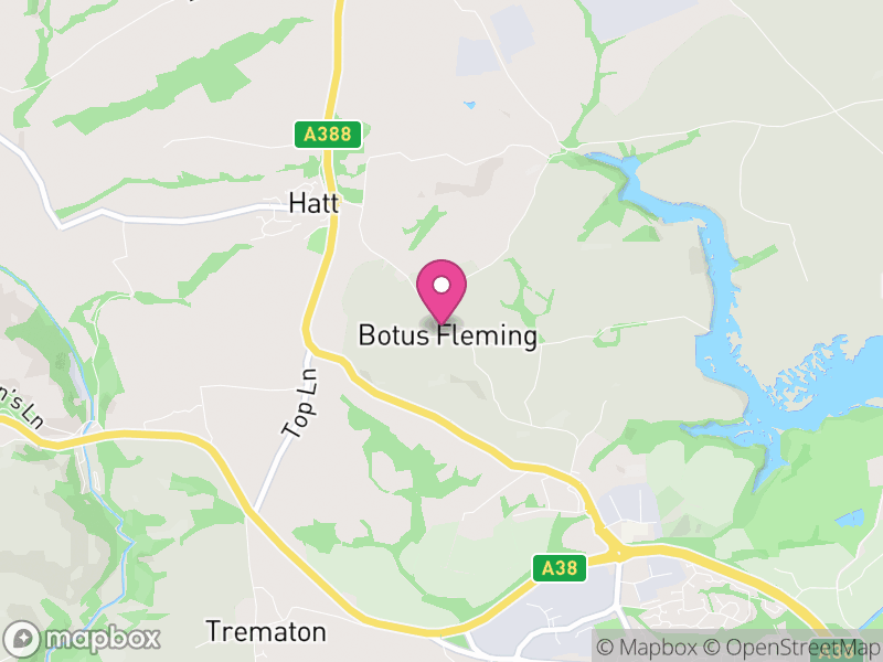 Map of Botusfleming, Cornwall