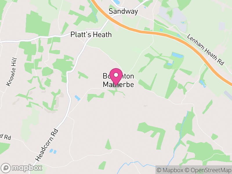 Map of Boughton Malherbe, Maidstone