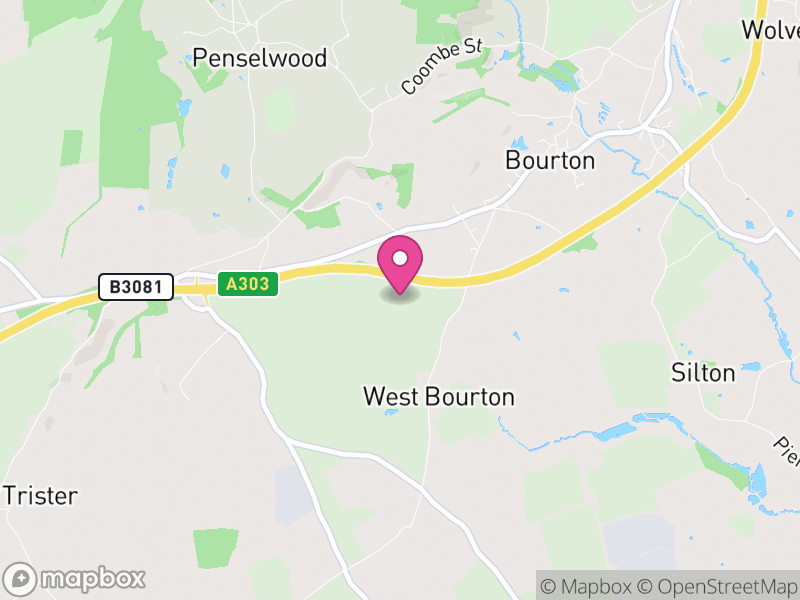 Map of Bourton, Dorset