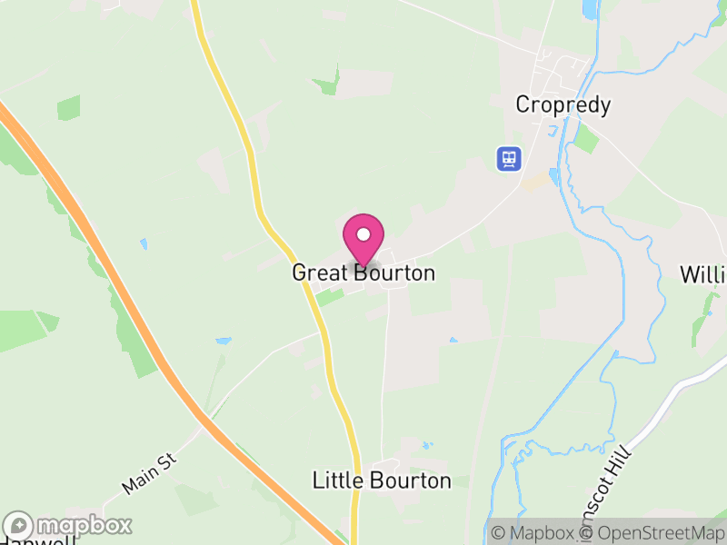 Map of Bourton, Cherwell