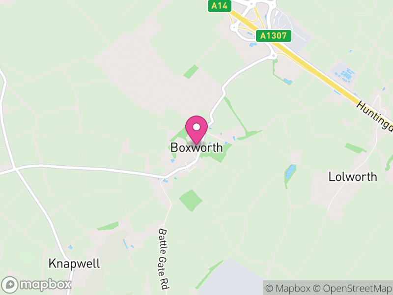 Map of Boxworth, South Cambridgeshire