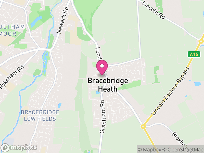 Map of Bracebridge Heath, North Kesteven