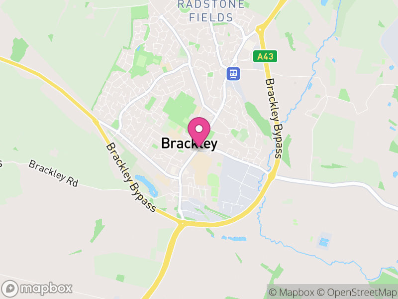 Map of Brackley, West Northamptonshire