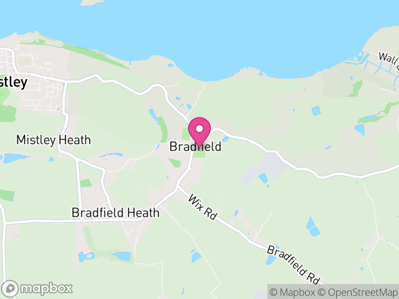 Map of Bradfield, Tendring