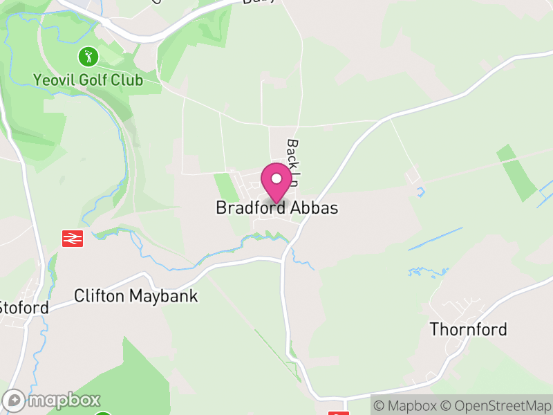 Map of Bradford Abbas, Dorset