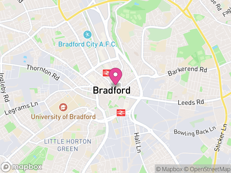 Map of Bradford, West Yorkshire