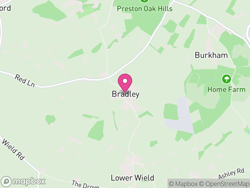 Map of Bradley, Basingstoke and Deane