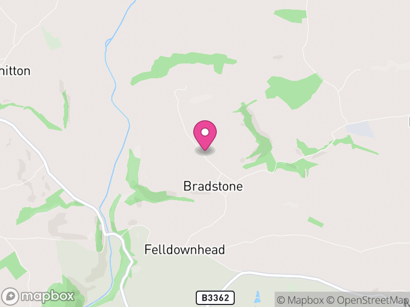 Map of Bradstone, West Devon