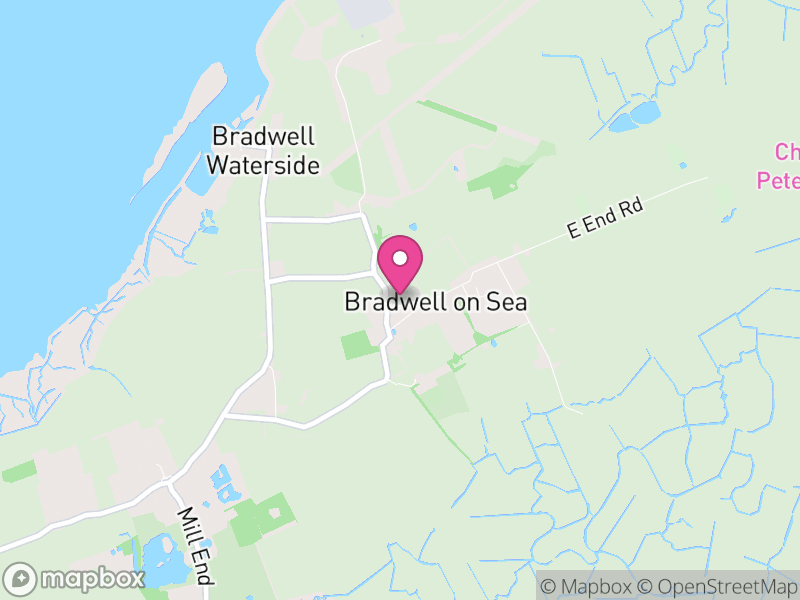 Map of Bradwell-on-Sea, Maldon