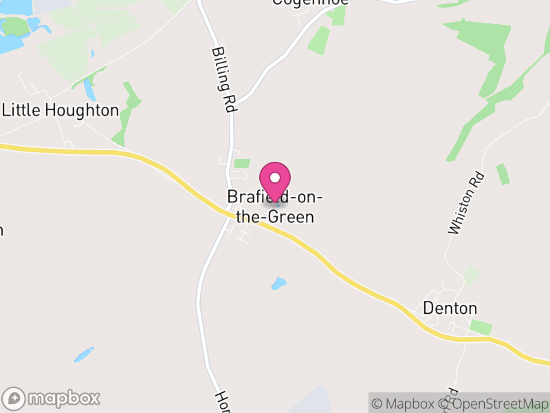 Map of Brafield on the Green, West Northamptonshire