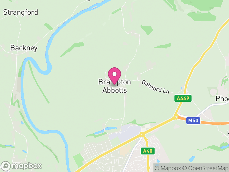 Map of Brampton Abbotts, Herefordshire