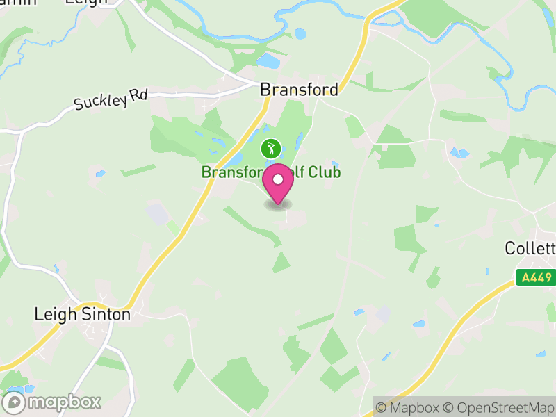 Map of Bransford, Malvern Hills