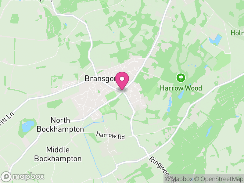 Map of Bransgore, New Forest