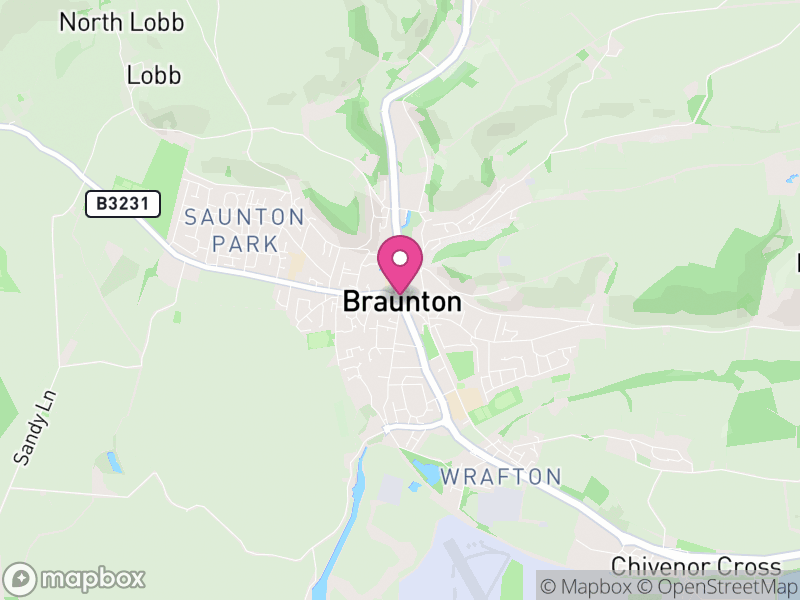 Map of Braunton, North Devon