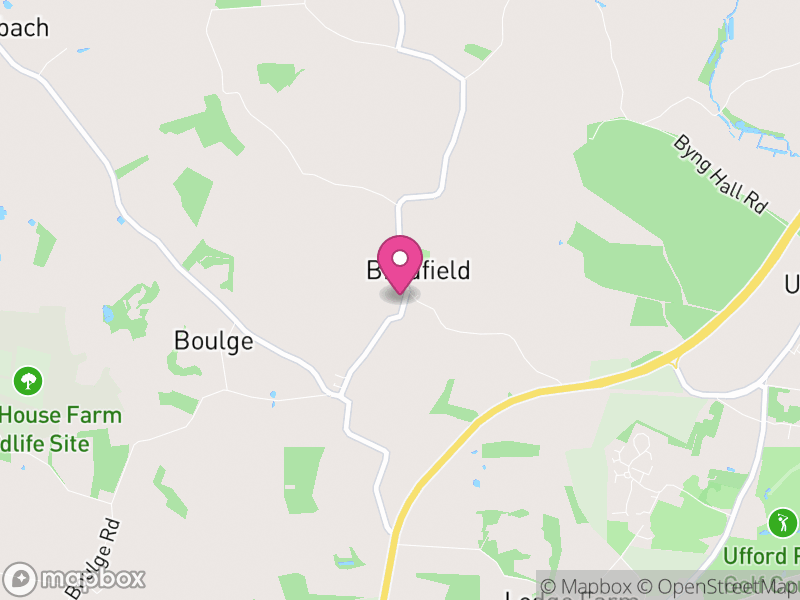 Map of Bredfield, East Suffolk