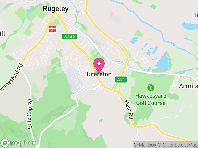 Map of Brereton and Ravenhill, Cannock Chase