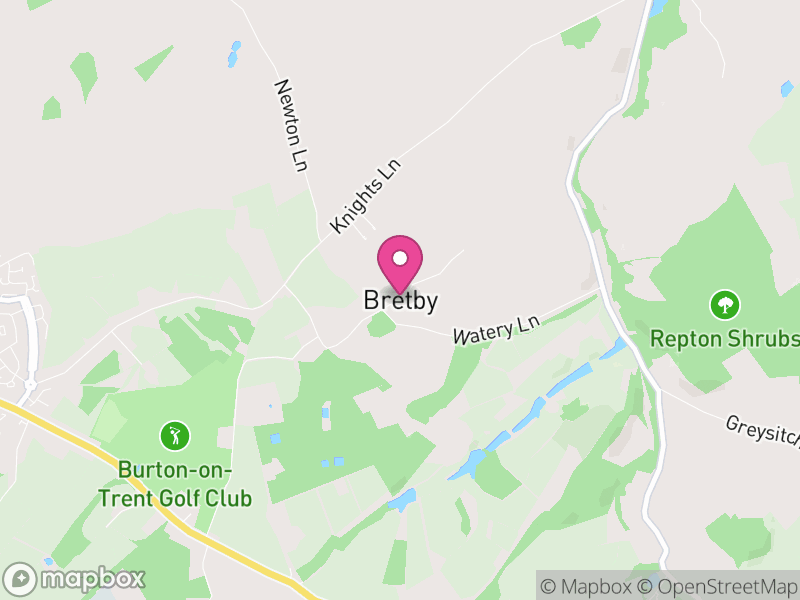 Map of Bretby, South Derbyshire