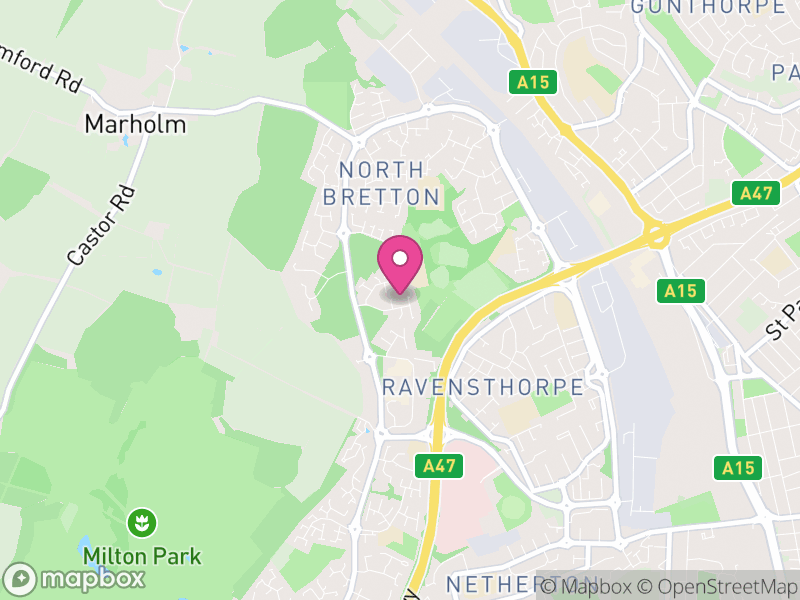 Map of Bretton, Peterborough