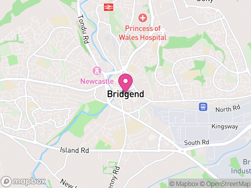 Map of Bridgend, Bridgend