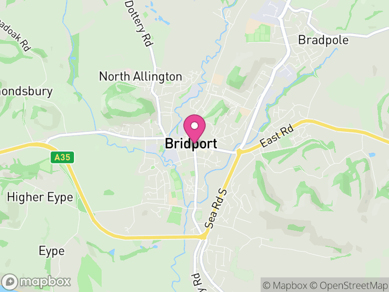 Map of Bridport, Dorset