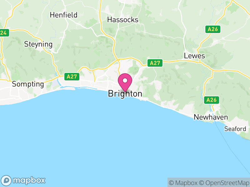 Map of Brighton and Hove, England
