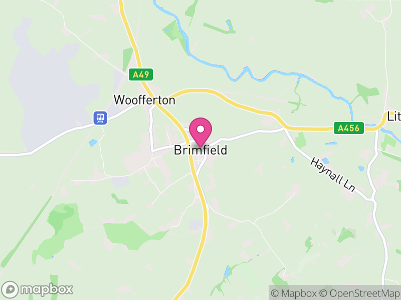 Map of Brimfield, Herefordshire