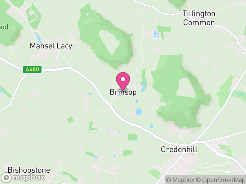 Map of Brinsop and Wormsley, Herefordshire