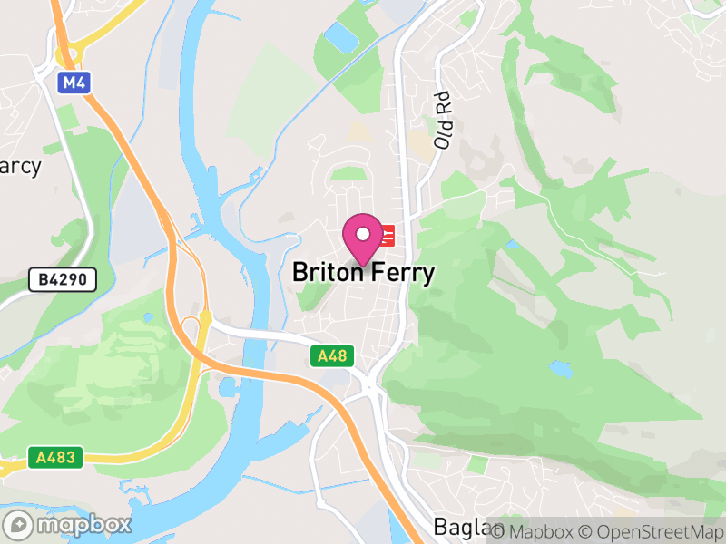 Map of Briton Ferry, Neath Port Talbot