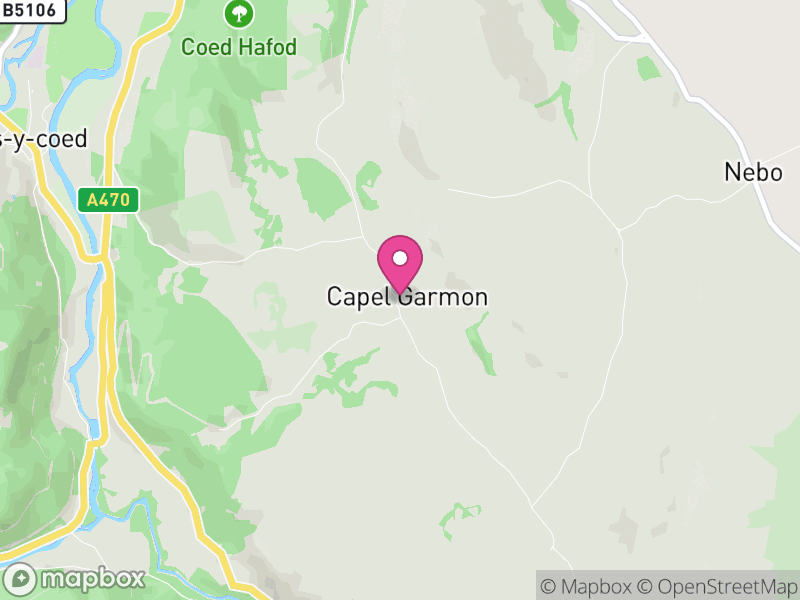 Map of Bro Garmon, Conwy