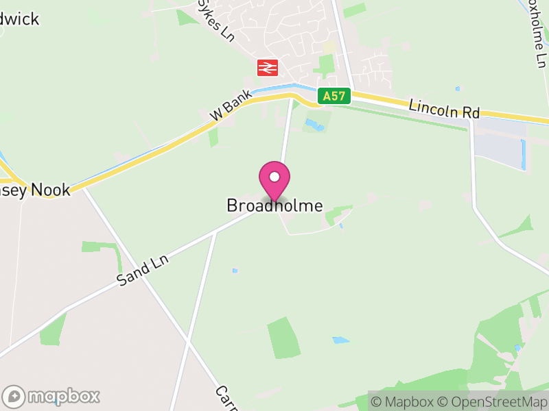 Map of Broadholme, West Lindsey