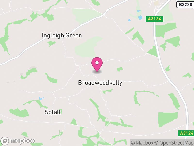 Map of Broadwoodkelly, West Devon